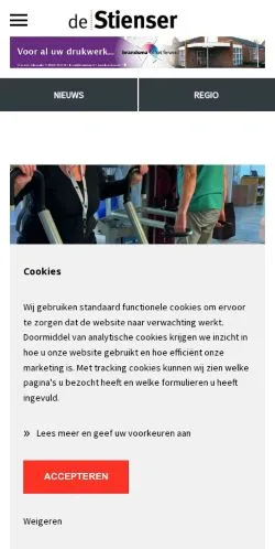 Podgląd witryny De Stienser, medium z kraju Holandia do artykułów sponsorowanych