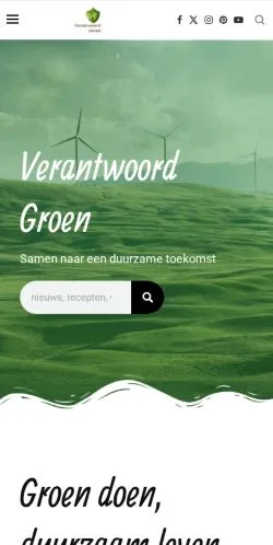 Anteprima del sito Verantwoord Groen, media di Paesi Bassi per articoli sponsorizzati