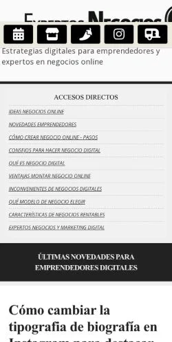 Anteprima del sito Expertos Negocios Online, media di Messico per articoli sponsorizzati