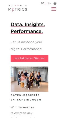 Anteprima del sito Advance Metrics, media di Germania per articoli sponsorizzati