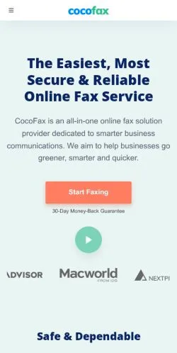 Forhåndsvisning af CocoFax, medie fra USA til sponsorerede artikler