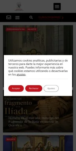 Anteprima del sito iHistoriArte, media di Spagna per articoli sponsorizzati