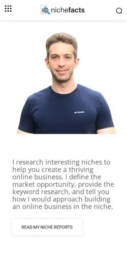 스폰서 기사용 미국 매체 Nichefacts 사이트 미리보기