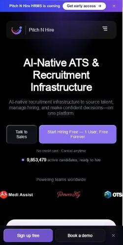 Vorschau der Website Pitch N Hire, Medium aus Vereinigte Staaten für gesponserte Artikel