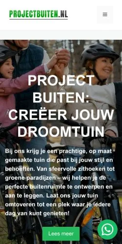 Preview of the Project Buiten website, a media outlet in Netherlands for sponsored articles