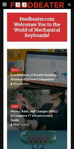 Aperçu du site Feedbeater, média de États-Unis pour articles sponsorisés