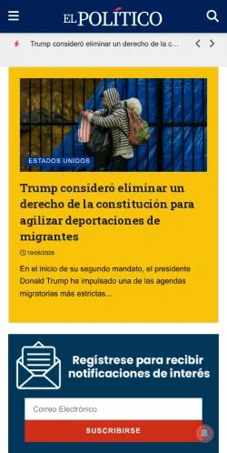 스폰서 기사용 스페인 매체 El Politico 사이트 미리보기