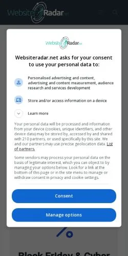 스폰서 기사용 미국 매체 WebsiteRadar 사이트 미리보기