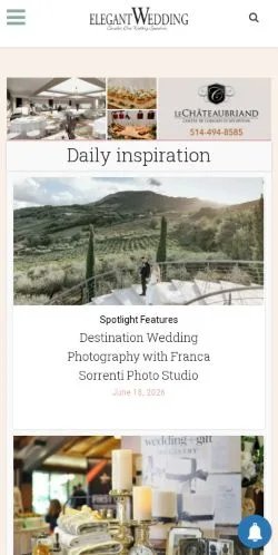 Anteprima del sito Elegant Wedding, media di Canada per articoli sponsorizzati