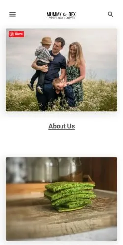 Förhandsvisning av webbplatsen Mummy To Dex, medium i Storbritannien för sponsrade artiklar