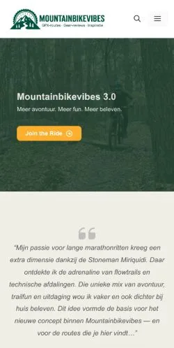 Anteprima del sito Mountainbike Vibes, media di Belgio per articoli sponsorizzati