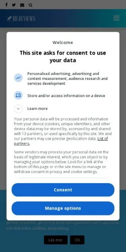 スポンサード記事向けのイギリスメディア、DB Reviewsのサイトプレビュー