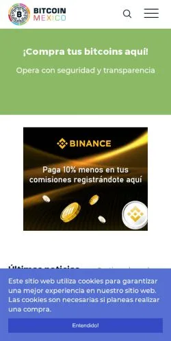 Forhåndsvisning av nettstedet Bitcoin Mexico, medium fra Mexico for sponsede artikler