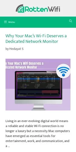 Anteprima del sito RottenWifi, media di Stati Uniti per articoli sponsorizzati