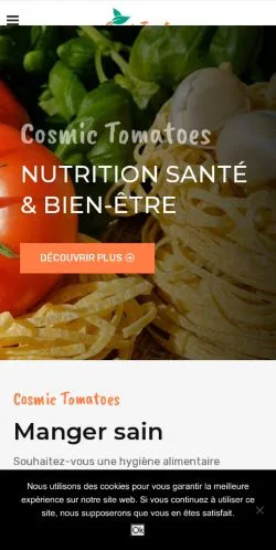 Anteprima del sito Cosmic Tomatoes, media di Francia per articoli sponsorizzati