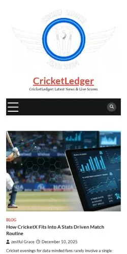 Förhandsvisning av webbplatsen CricketLedger, medium i USA för sponsrade artiklar