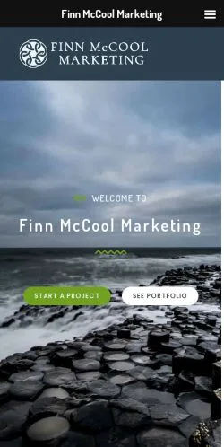 Anteprima del sito Finn McCool Marketing, media di Regno Unito per articoli sponsorizzati
