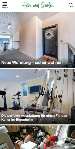 Anteprima del sito Heim und Garten, media di Germania per articoli sponsorizzati