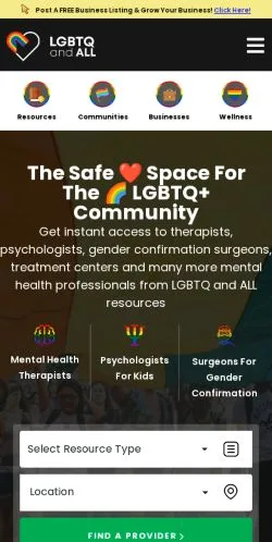 스폰서 기사용 미국 매체 LGBTQ And All 사이트 미리보기