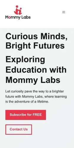 Sponsorlu makaleler için Amerika Birleşik Devletleri medyası Mommy Labs sitesinin önizlemesi