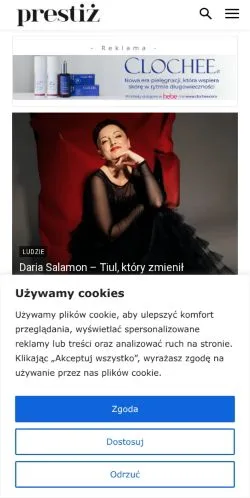 Podgląd witryny Magazyn szczeciński Prestiż, medium z kraju Polska do artykułów sponsorowanych