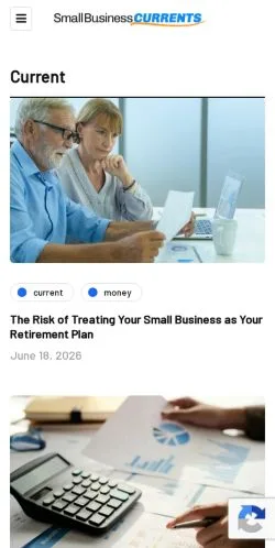 Vorschau der Website Small Business Currents, Medium aus Vereinigte Staaten für gesponserte Artikel
