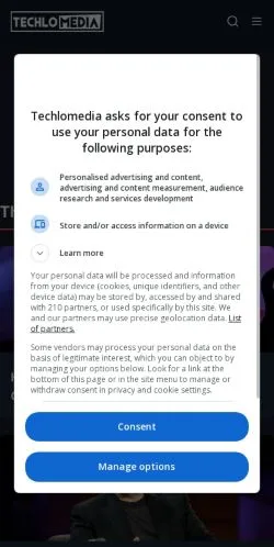 스폰서 기사용 인도 매체 Techlomedia 사이트 미리보기