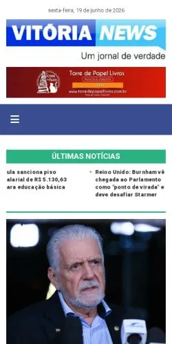 스폰서 기사용 브라질 매체 Vitória News 사이트 미리보기