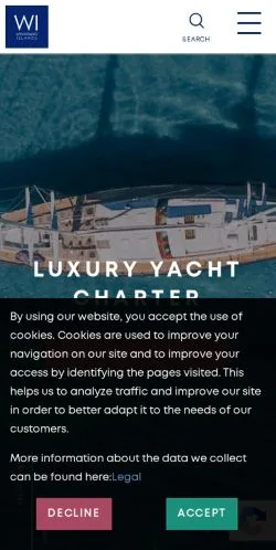 Podgląd witryny Windward Yachts, medium z kraju Stany Zjednoczone do artykułów sponsorowanych