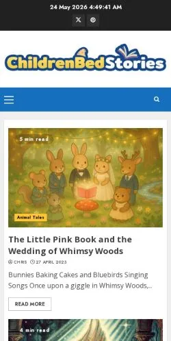 Podgląd witryny ChildrenBedStories.com, medium z kraju Wielka Brytania do artykułów sponsorowanych