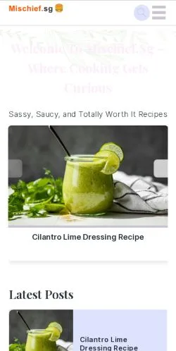 Forhåndsvisning af Recipes with Mischief.sg, medie fra Storbritannien til sponsorerede artikler