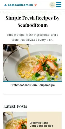 Anteprima del sito Top Recipes by SeafoodRoom.hk, media di Regno Unito per articoli sponsorizzati
