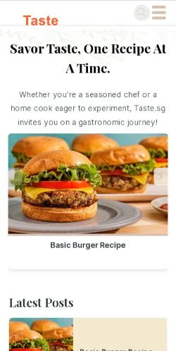 スポンサード記事向けのイギリスメディア、Tasteのサイトプレビュー
