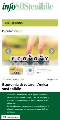 Anteprima del sito InfoSOStenibile, media di Italia per articoli sponsorizzati