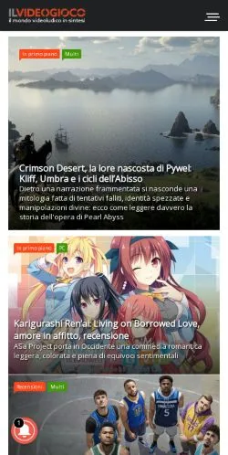 Anteprima del sito Il Videogioco, media di Italia per articoli sponsorizzati