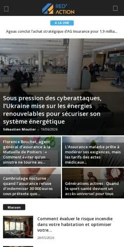 Aperçu du site Red'Action, média de France pour articles sponsorisés