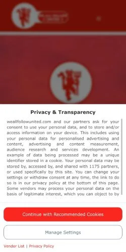 Anteprima del sito We All Follow United, media di Stati Uniti per articoli sponsorizzati