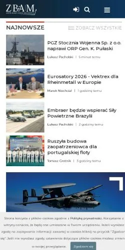 Förhandsvisning av webbplatsen Wydawnictwo militarne ZBiAM, medium i Polen för sponsrade artiklar