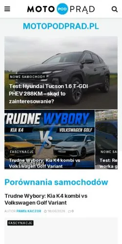Anteprima del sito Motopodprad, media di Polonia per articoli sponsorizzati