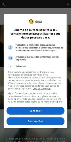 Anteprima del sito Cinema de Buteco, media di Brasile per articoli sponsorizzati