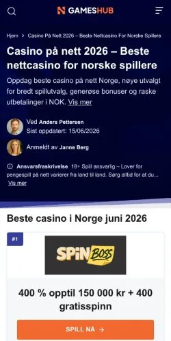 Vorschau der Website Casino På Nett I Norge, Medium aus Vereinigte Staaten für gesponserte Artikel