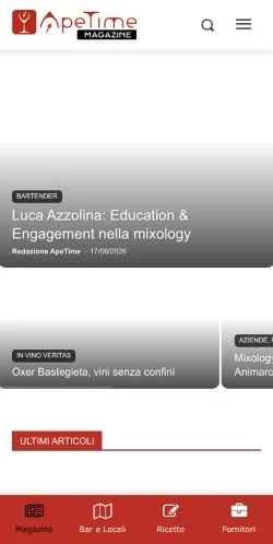 Podgląd witryny ApeTime, medium z kraju Włochy do artykułów sponsorowanych