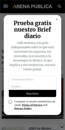 Anteprima del sito Arena Pública, media di Spagna per articoli sponsorizzati