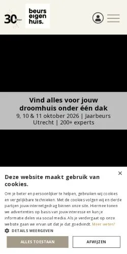 Podgląd witryny Beurs Eigen Huis, medium z kraju Holandia do artykułów sponsorowanych