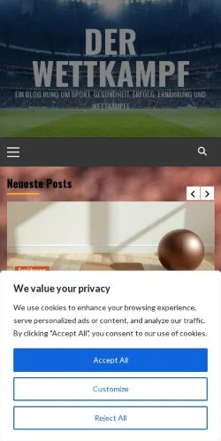 Anteprima del sito Der Wettkampf, media di Germania per articoli sponsorizzati