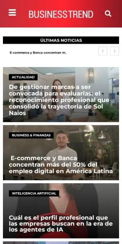 Anteprima del sito Business Trend, media di Argentina per articoli sponsorizzati