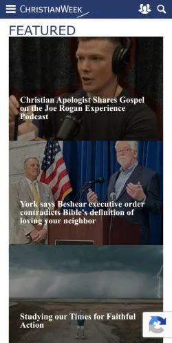 Anteprima del sito ChristianWeek, media di Stati Uniti per articoli sponsorizzati