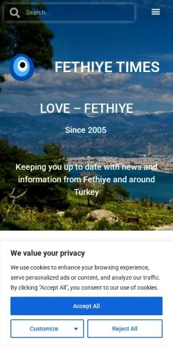 Forhåndsvisning av nettstedet Fethiye Times, medium fra Storbritannia for sponsede artikler