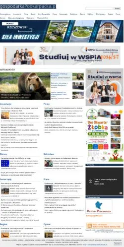 Anteprima del sito gospodarkaPodkarpacka.pl, media di Polonia per articoli sponsorizzati