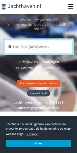 Anteprima del sito Jachthavens en Bootstalling, media di Paesi Bassi per articoli sponsorizzati